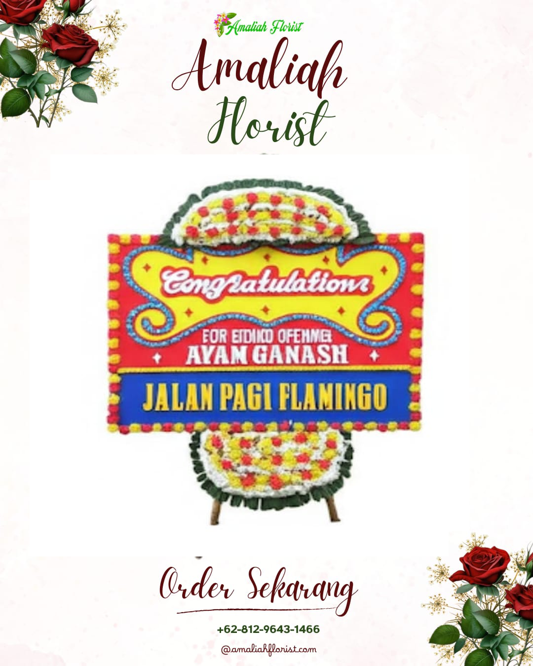 Sewa Papan Bunga Bergas